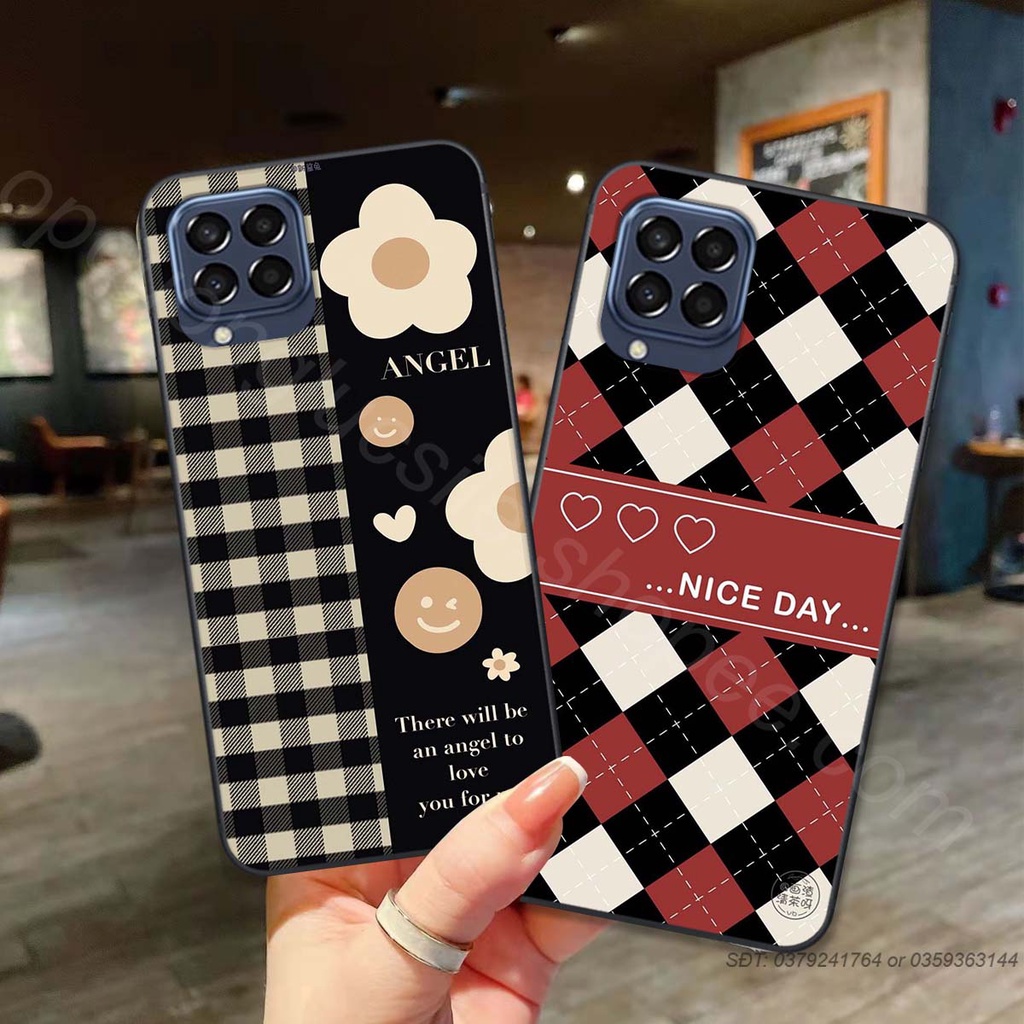 Ốp điện thoại samsung  m33 / m53 / m64 bộ hình caro trẻ trung phong cách