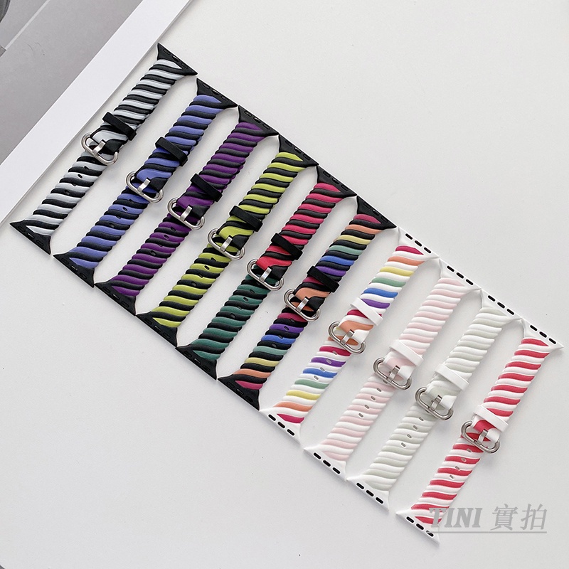 Dây đeo silicon thích hợp cho Apple Watch Series IWatch 7 / 6 / 5 / 4 / 3 /SE 44mm / 40mm / 42mm / 38mm /41mm / 45mm