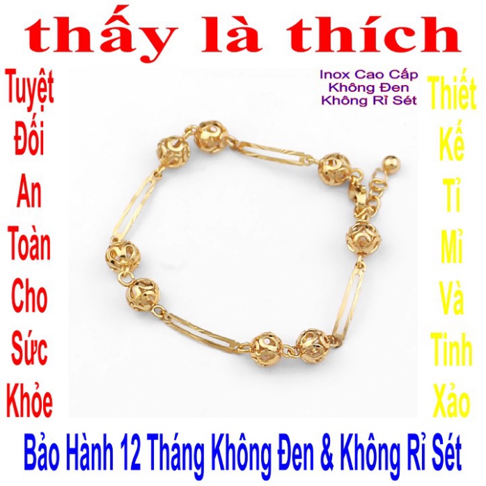 Lắc chân vàng cho bé gái cách điệu trái châu xinh xắn - An toàn cho trẻ - Cam kết 1 đổi 1 nếu hoen , gỉ sét