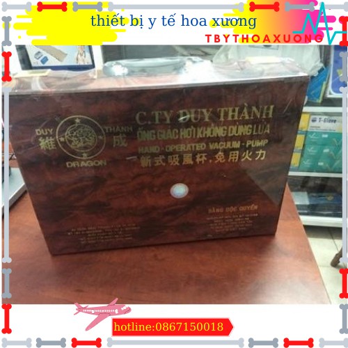 Bộ giác hơi không dùng lửa Duy Thành  Valy nâu vân gỗ cao cấp-thietbiytehoaxuong