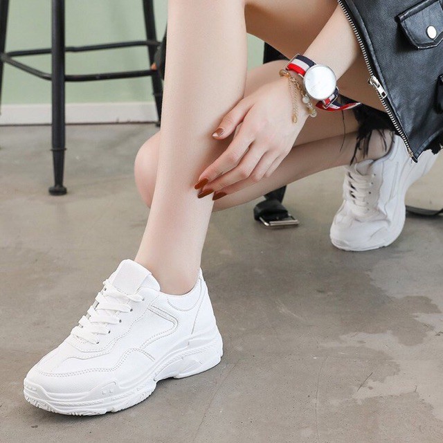 Giày Nữ Tuyết TrắngFreeship Đơn250k⚡Giày Sneaker Nữ/Giày Thể Thao Nữ/Giày Nữ Trắng Đế Cao