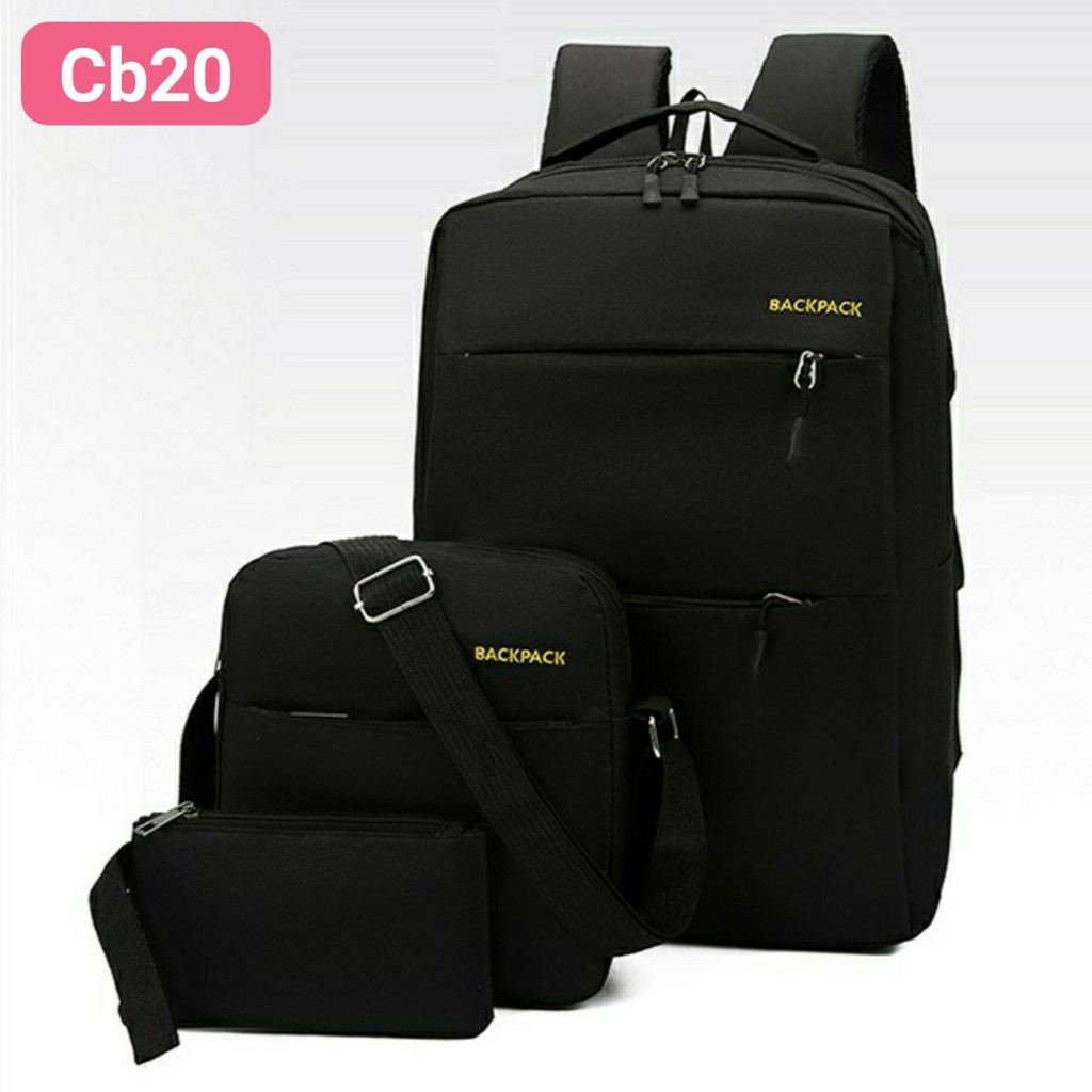 COMBO 3 MÓN- BALO NAM NỮ BACKPACKMÃ CB20