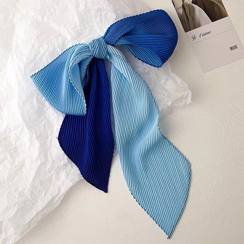 Khăn lụa màu omber đa năng thắt cổ áo sơ mi size 10x130cm