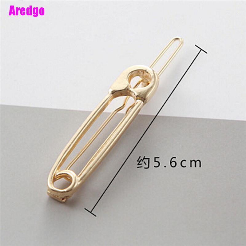 (Hàng Mới Về) Kẹp Tóc Kim Loại Thiết Kế Đơn Giản Dành Cho Nữ