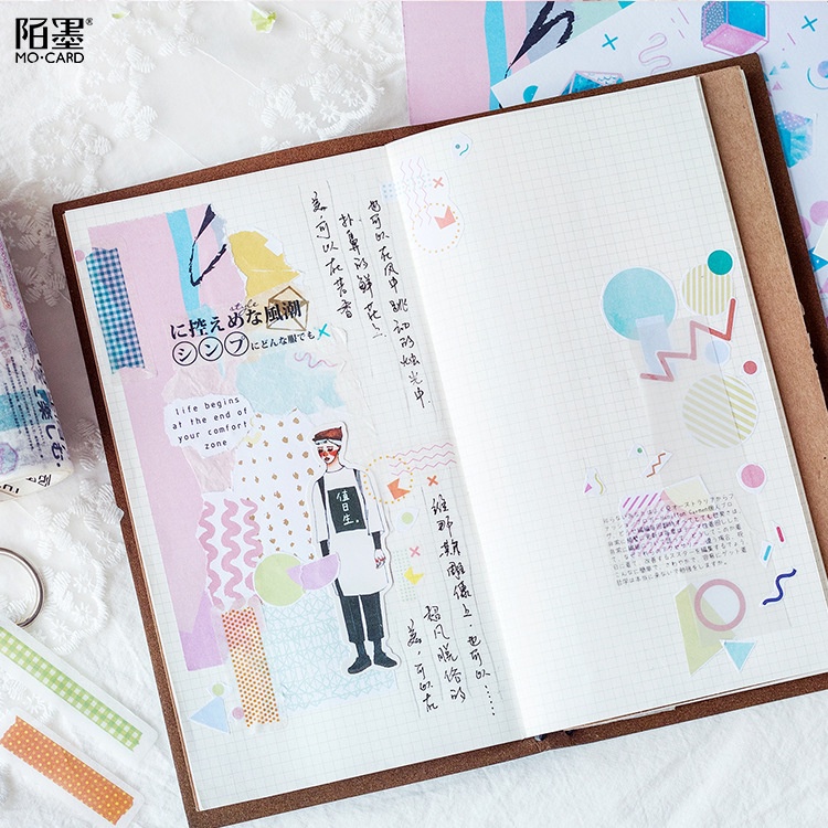 Enjoymore ️🎊 8 Tấm Dán Nền Background Lớn Sáng Tạo Sticker Trang Trí Sổ tay, Scrapbook, Bullet journal