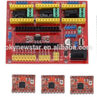 Bảng Mạch Điều Khiển Fizasu17 Cnc Shield V4 Arduino Nano Và 3x A4988 Cho Ramps