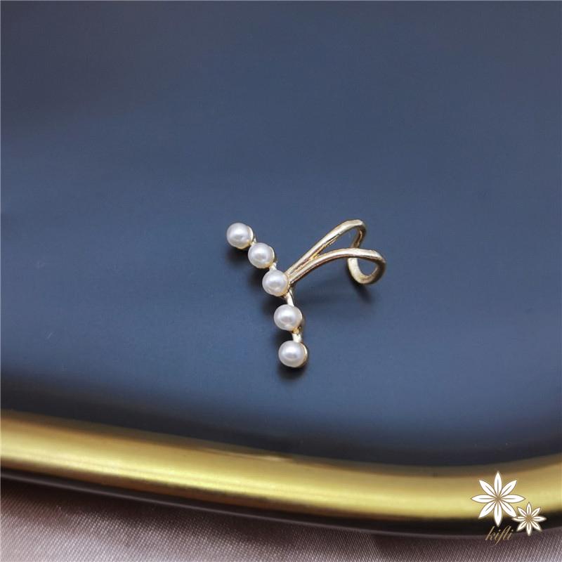 🌸1 Khuyên Kẹp Vành Tai Đính Ngọc Trai Giả Thời Trang Nữ