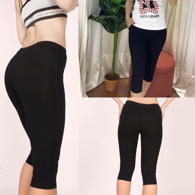 Quần legging giả jean lửng