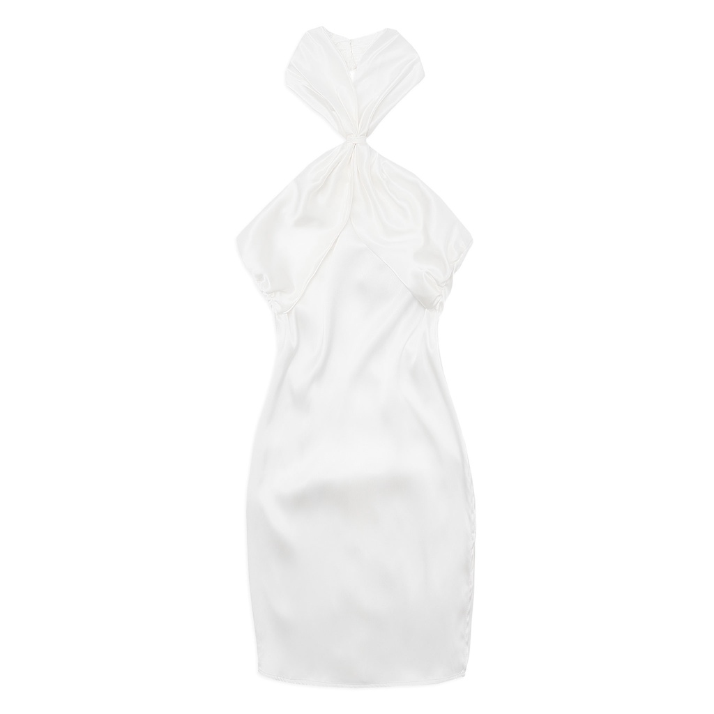 Đầm Nữ Ngắn Body Dress-Bow Neckline , Chất Vải Phi TC , WDN000099 , SOMEHOW