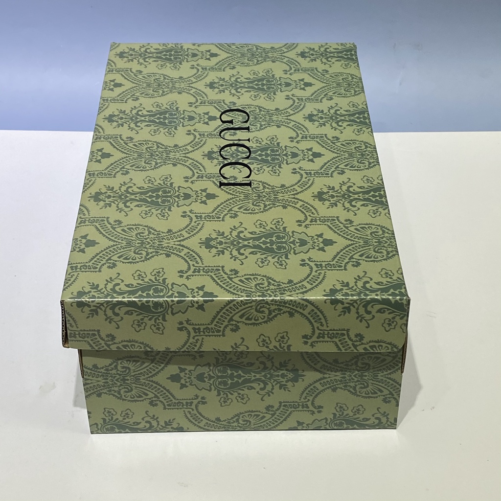 PK Hộp giấy carton Gucci Xanh đựng giày dép quần áo mũ nón gói quà đóng hàng giá rẻ kèm bill thẻ giấy lụa nhật