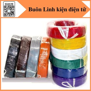 Dây điện 0.5 lõi đồng các màu, cuộn 100m, dây điện đơn