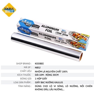 cuộn giấy bạc nướng 10m giấy bạc bọc thực phẩm dùng cho nồi chiên không dầu, lò nướng