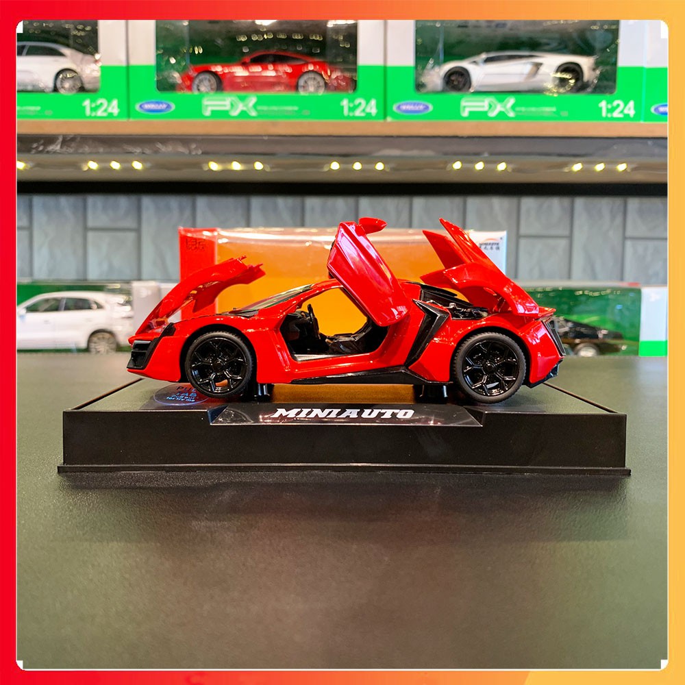Xe mô hình Lykan Hypersport tỉ lệ 1:32 Miniauto màu đỏ