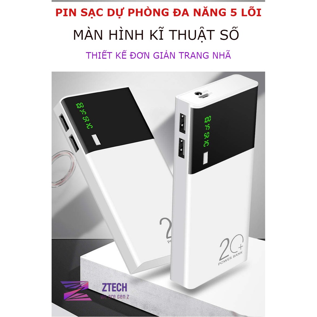 [PIN SẠC DỰ PHÒNG] Samsung 5 lõi có đèn pin và hiển thị % pin màn hình kĩ thuật số bảo hành lỗi 1 đổi 1