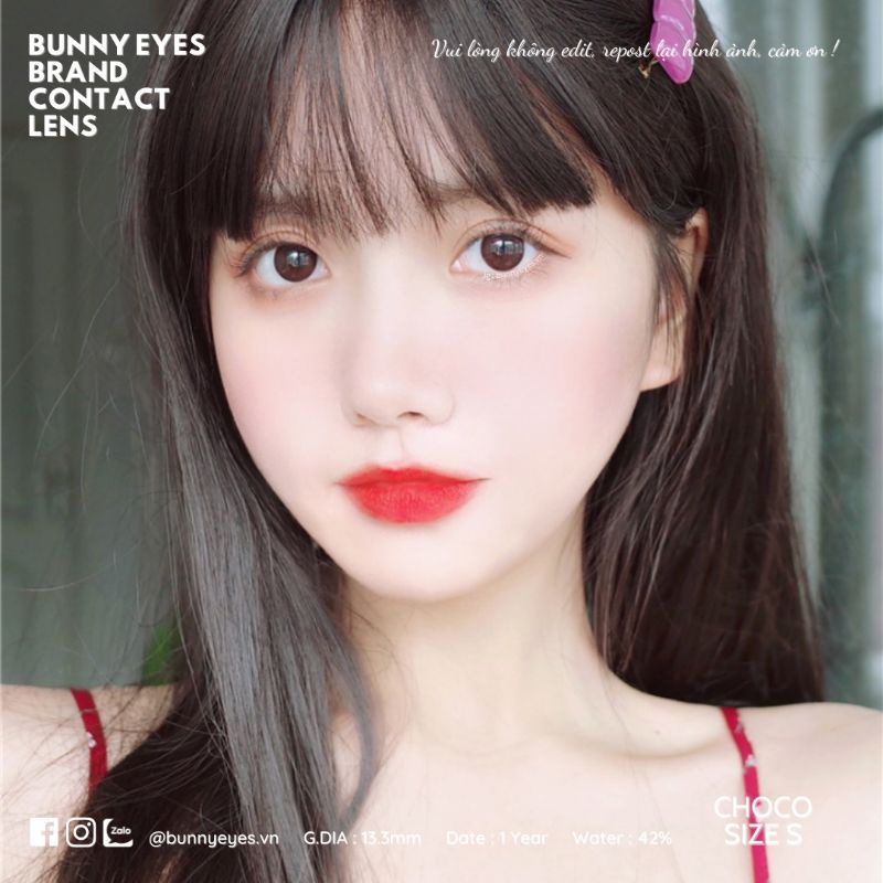 Lens Mắt Kính Áp Tròng BUNNY EYES CHOCO 14.0mm Size S