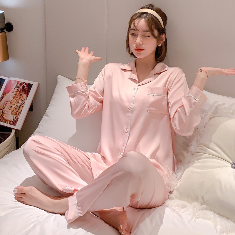 Pajamas Đồ Ngủ Mặc Nhà Lụa Mềm Mịn FreeSize AMANTA AMTPY013