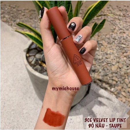 SON KEM 3CE #TAUPE ĐỎ NÂU VELVET LIP TINT