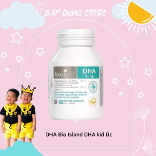 Dha bioisland kid úc,viên bổ sung dầu cá dha cho bé 60 viên