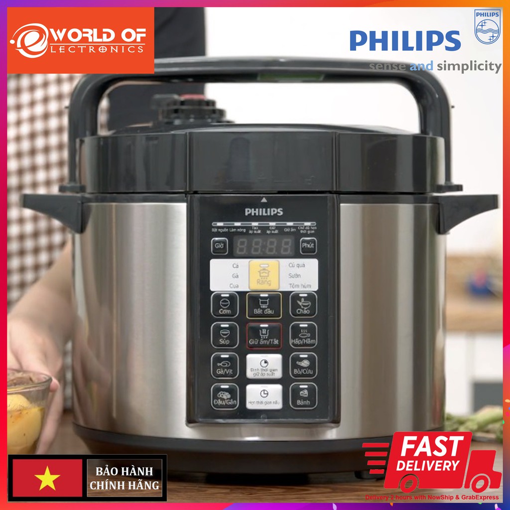 Nồi áp suất điện tử Philips HD2136 5 lít