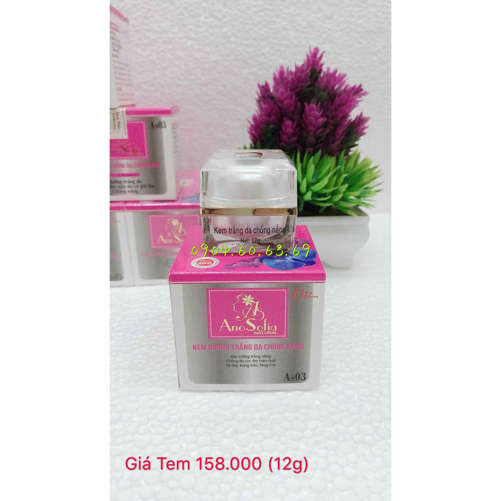 Kem Ano Sofia Natural AS03 12g Dưỡng Trắng Da Chống Nắng