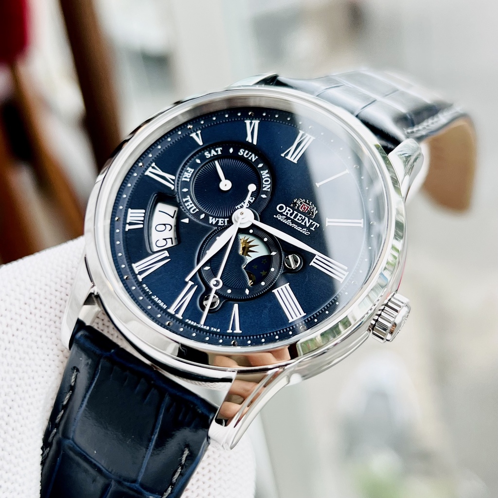 Đồng hồ nam dây da Orient Sun and Moon Gen 3 RA-AK0007S10B