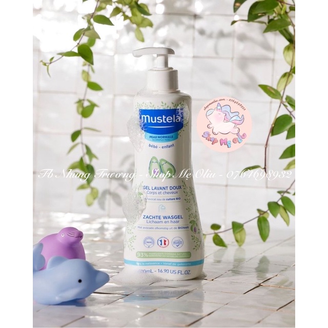 Sữa tắm gội toàn thân cho bé Mustela Pháp 500ml date 2025
