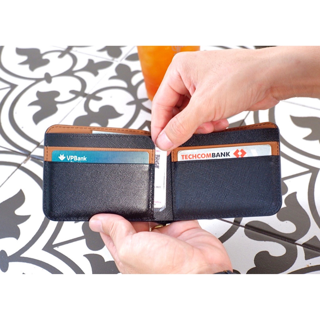 Ví da nam cao cấp, bóp ví nam da bò thật Clément – CM019 - BH 12 tháng