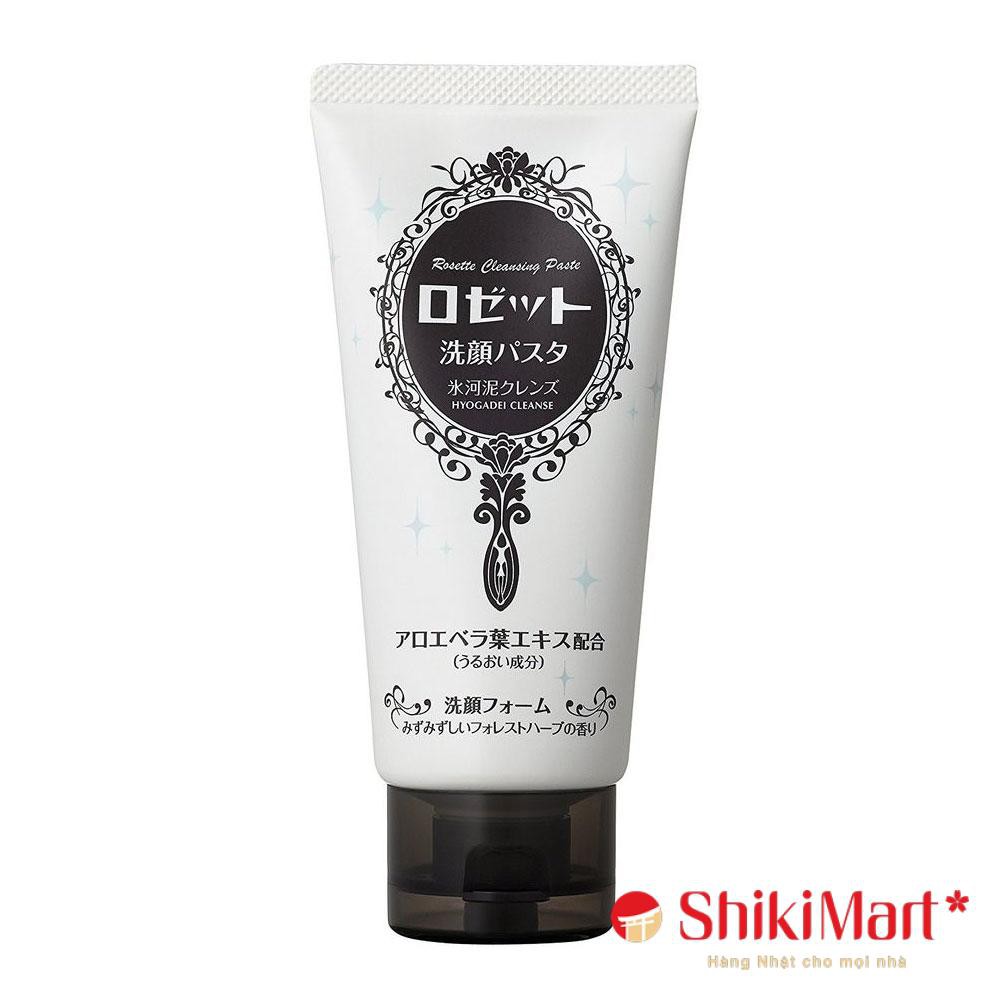 Sữa rửa mặt cho da khô Rosette Face Wash Pasta Glacial Clay Cleanser màu trắng 120g