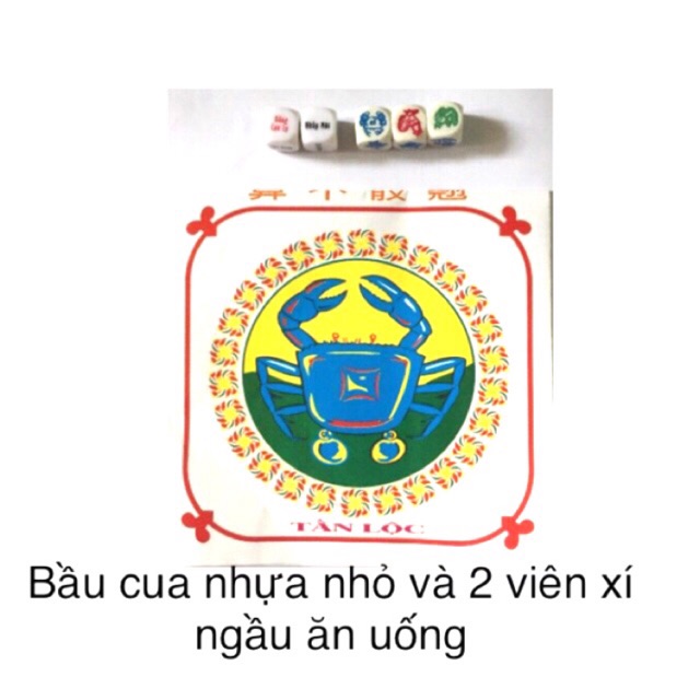 Bầu cua - hột nhựa và 2 xí ngầu