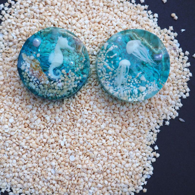 Phụ kiện cát ngôi sao biển đổ vào nhựa epoxy khi tự làm đồ trang sức thủ công