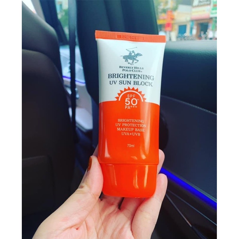 Kem Chống Nắng Bevery Hills Polo Club Rose UV Sun Block Brightening Uv Sun Block SPF/50+++ Hàn Quốc 70ml