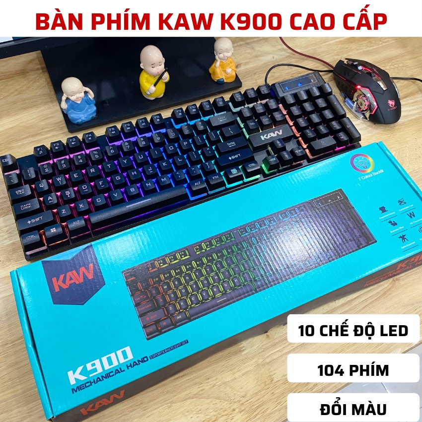 Bàn Phím Giả Cơ Gaming, Bàn Phím Máy tính giá rẻ có LED, Nhiều chế độ Led, Phím Nảy, bảo hành chính hãng