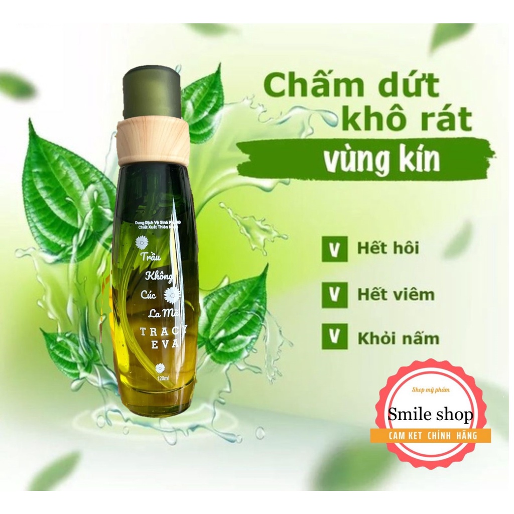 Dung Dịch Vệ Sinh Phụ Nữ Tracy, Chiết Suất Trầu Không Tràm Trà Cúc La Mã Lô Hội, An Toàn Cho Cả Mẹ Bầu và Sau Sinh 120ml