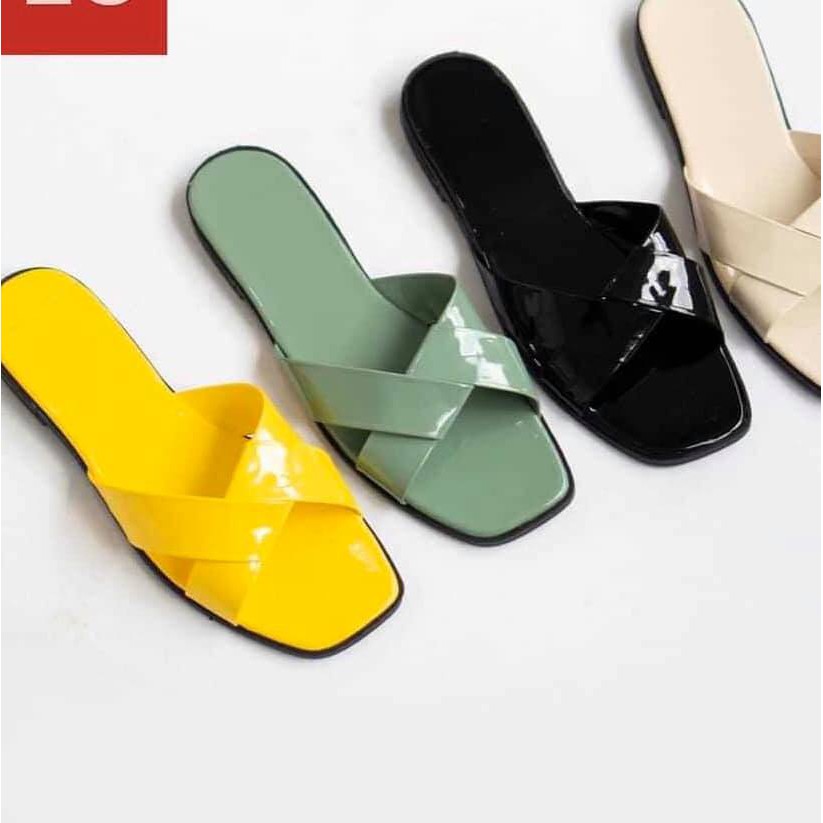 Dép nữ đế bệt quai xoắn siêu xinh 004