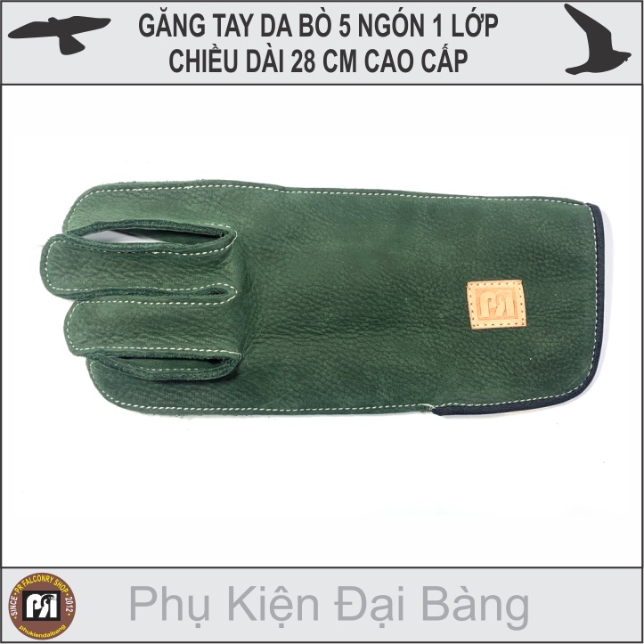 Găng tay da bò nuôi chim diều chim ưng