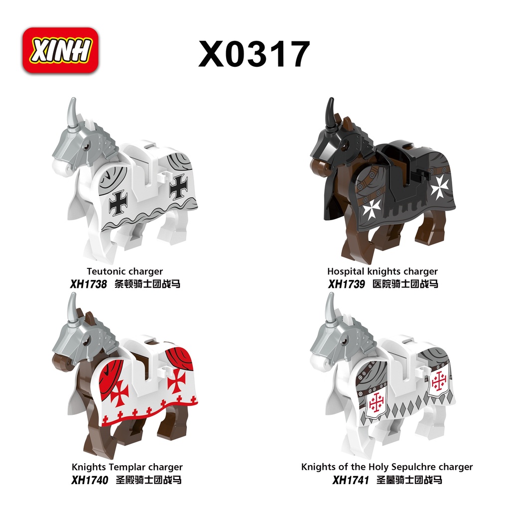 Dòng thời trung cổ Holy Shepherd Knights Building Block Minifigures lego friends lego kiến trúc khối xây dựng mini