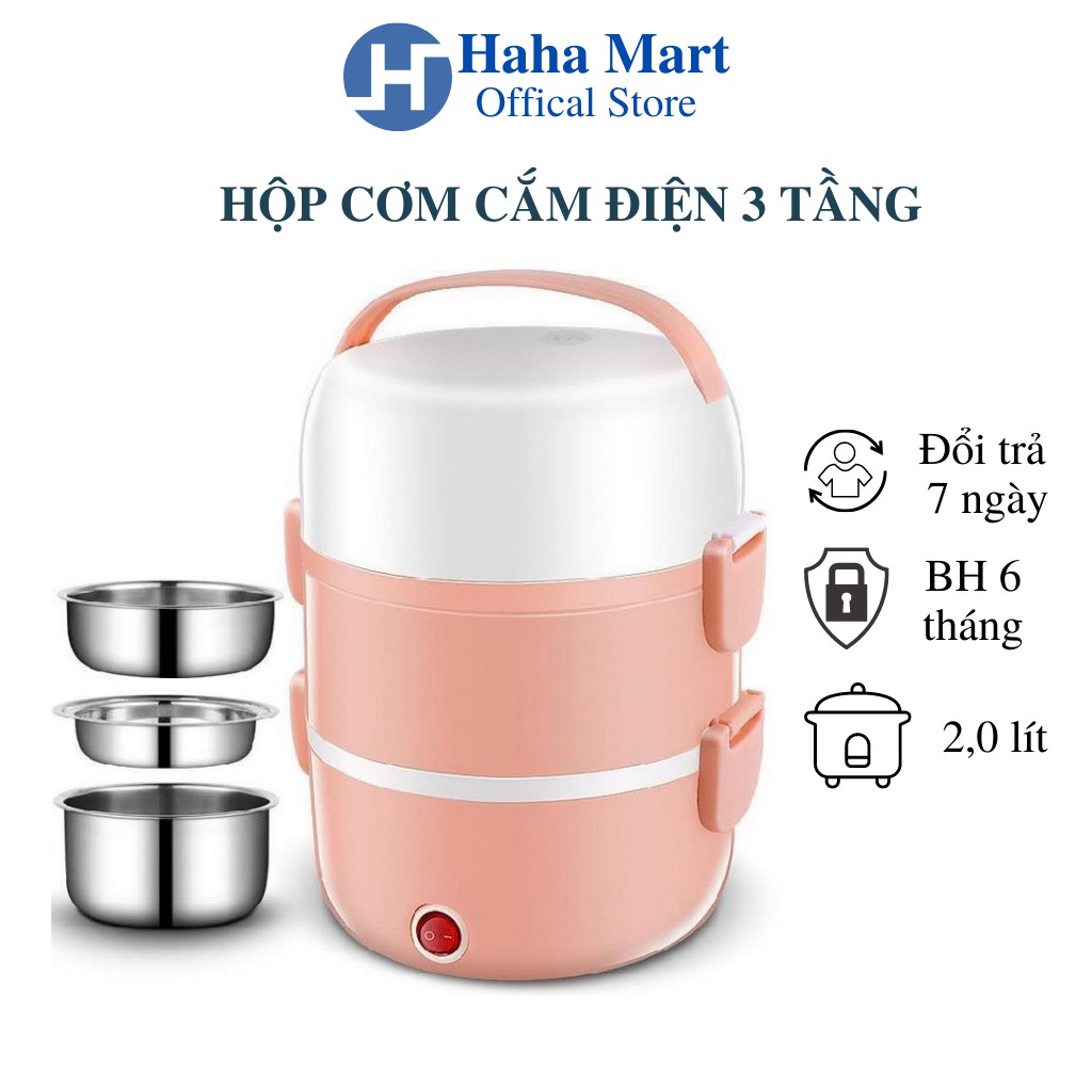 Hộp Cơm Cắm Điện Hâm Nóng Inox Cao Cấp 3 Tầng Đa Năng Làm Nóng Nhanh An Toàn Chính Hãng