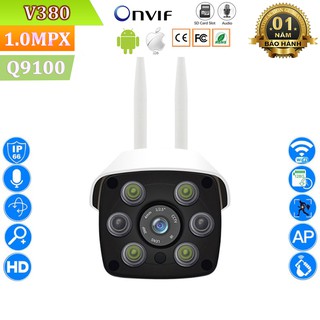  [Siêu rẻ] Camera Wifi Giám Sát Không Dây Ngoài Trời V380 Q9100 - Chống Nước