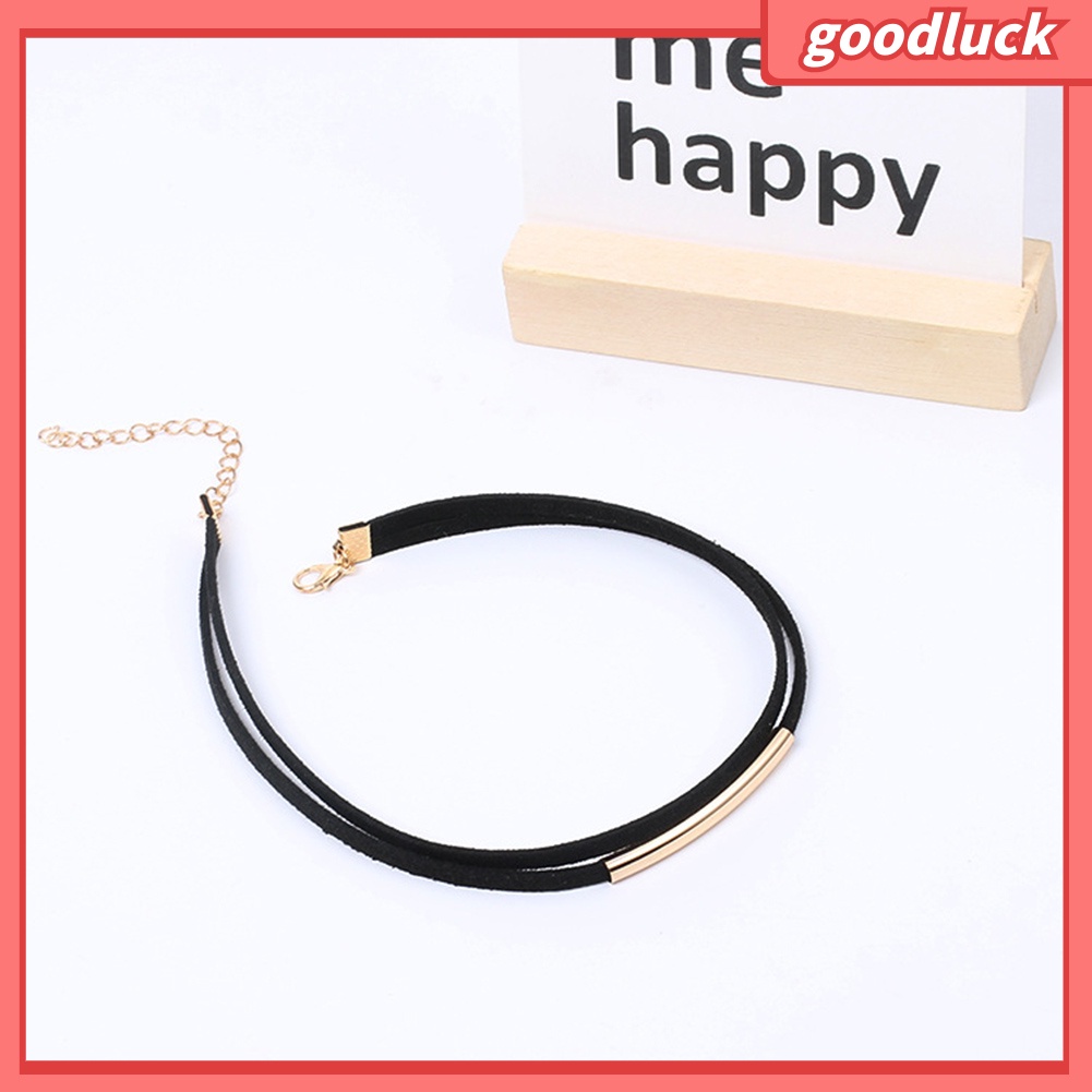 Vòng Cổ Choker Hai Lớp Phong Cách Gothic Cho Nữ