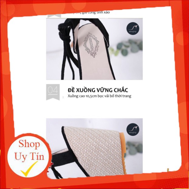 GIÀY NỮ SANDAL ĐẾ XUỒNG CỘT DÂY ĐỘC ĐÁO THỜI TRANG HÀN QUỐC 10,5 cm