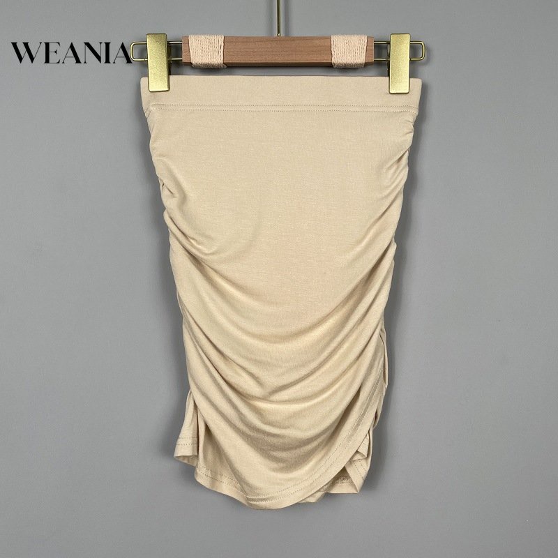 Chân Váy Lưng Cao Xếp Ly Thiết Kế Quyến Rũ Cho Nữ