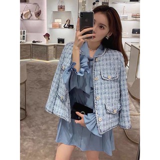 [ORDER] Set áo khoác dạ tưeed+váy xoè dài tay loe tiểu thư