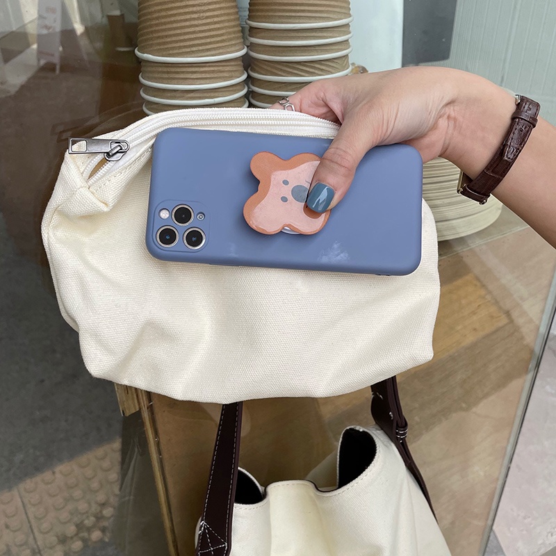 Túi xách tote canvas sức chứa lớn phong cách Hàn Quốc đơn giản