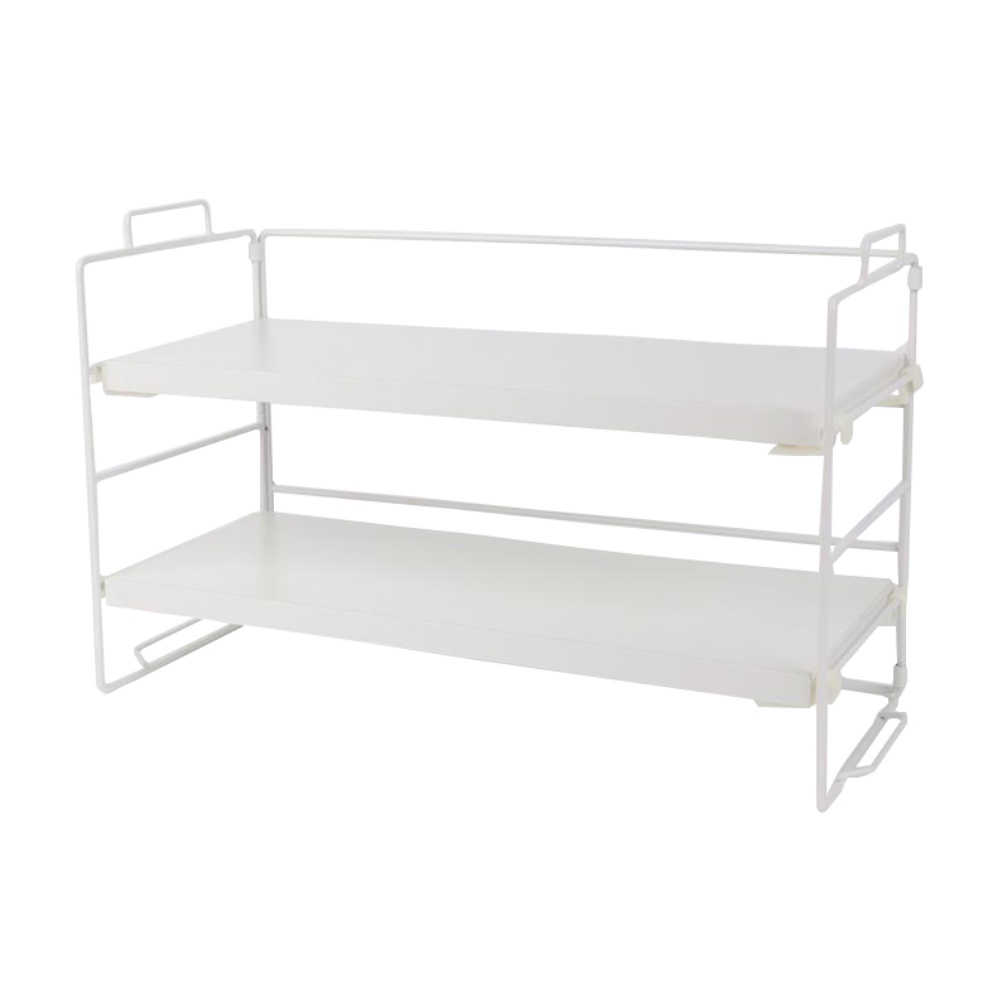 HomeBase STACKO Kể để đồ 2 tầng bằng gỗ RUZ Thái Lan W37xD16.5xH24cm màu trắng