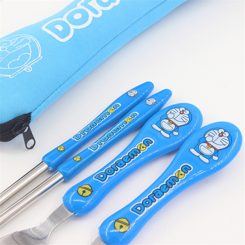 Bộ Dụng Cụ Ăn Uống 3 Món Bằng Thép Không Gỉ Tiện Dụng Cho Học Sinh/Người Lớn