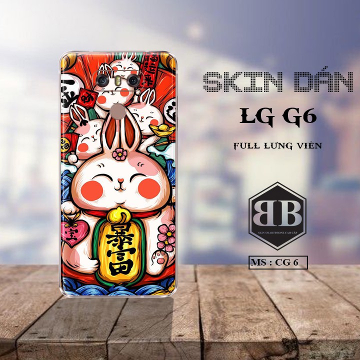 Bộ Skin Dán LG G6 dán full lưng viền dùng thay hoàn toàn ốp lưng điện thoại in hình theo yêu cầu