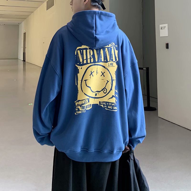 Áo Hoodie In Hình Mặt Cười Phong Cách Hàn Quốc Cho Nam Size M-5Xl | BigBuy360 - bigbuy360.vn