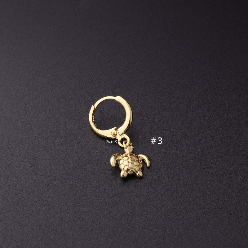 Khuyên tai mặt thả đính đá zircon độc đáo thời trang