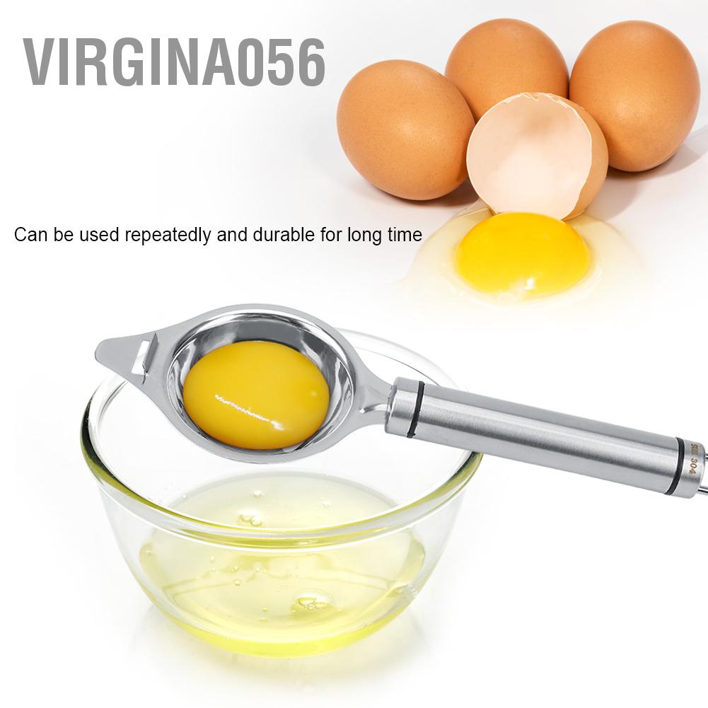 Hàng Hot Thép không gỉ chống gỉ bền Bộ tách lòng đỏ trứng trắng Bộ lọc Dụng cụ nhà bếp Hàng giao ngayVirgina056