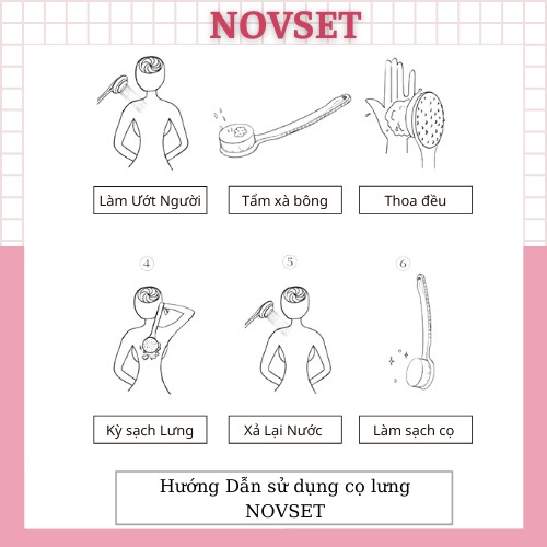 Sỉ 5,5K - Cây bàn chải cọ lưng chà lưng Nhật Bản